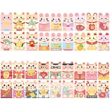 Imagem de JUSTDOLIFE Envelope vermelho sortido 72 peças, bolso para dinheiro Hong Bao para Ano Novo