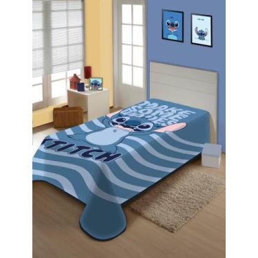 Imagem de Cobertor Solteiro Stitch Raschel Plus Jolitex