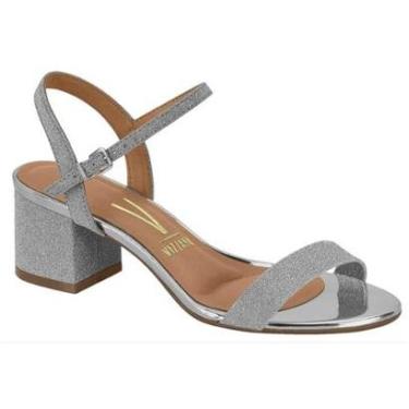 Imagem de Sandália Feminina Tela Shine Glitter Prata Vizzano 6291.900-Feminino