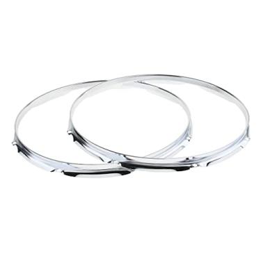 Imagem de barenx 2 peças de aro de metal para tarola para peças de instrumentos de percussão - 35,5 cm, 8 furos, conforme descrito