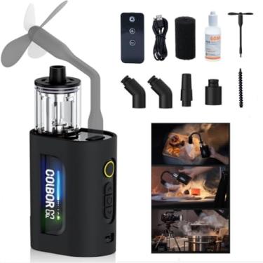 Imagem de COLBOR Máquina de neblina portátil CF3 40W, máquina de fumaça segura projetada pela Cineflare para fotografia, pequena neblina para uso interno e externo, festa de Halloween, cosplay, streaming