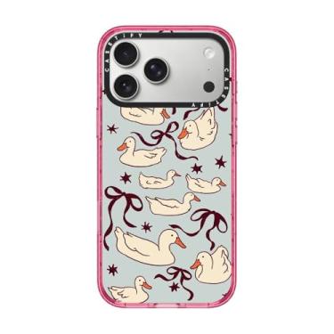 Imagem de CASETiFY Capa Impact para iPhone 17 Pro Max [fina/compatível com Magsafe/2,5 m. Proteção contra quedas de grau militar 4X] - Patos e arcos - Rosa