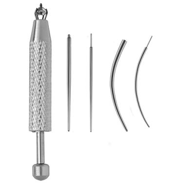 Imagem de TKWXE Ferramenta de inserção de piercing de titânio 18G para piercing de nariz sem rosca Tragus Helix Conch Cartilagem Brinco Piercing ferramenta de remoção de troca de piercing