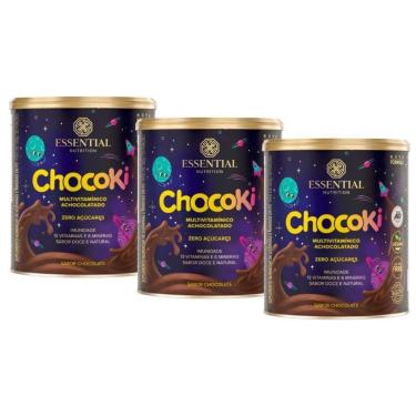 Imagem de Kit 3x Chocoki Achocolatado Vitaminado - 300g cada - Essential Nutrition-Unissex