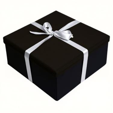 Imagem de Caixa de Presente de Luxo com Laço de Cetim para Natal