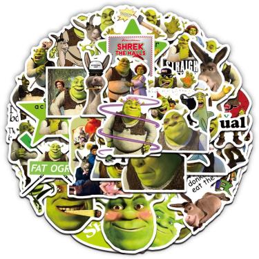 Imagem de Adesivos Donkeys Shreks Anime em vinil impermeável, 50 unidades/pacote