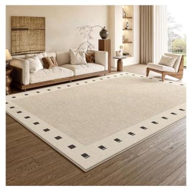 Imagem de SPXMQSS Tapetes de área para sala de estar, lavável, antiderrapante, antiderrapante, tapete de piso interno resistente a manchas para quarto, sala de jantar, escritório em casa A 200 x 250 cm