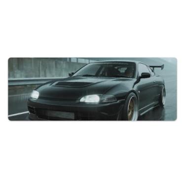 Imagem de HouLaiZhe JDM Tapetes de mesa de carro 3000 gt Black Warrior Gaming Mouse pads de mesa grandes para teclado de mesa tapete de computador 30 x 80 cm