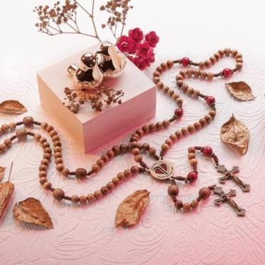 Imagem de Terço Do Casal Por Onde For Quero Ser Seu Par Madeira 8mm - Loja Mãe A