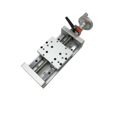 Imagem de S25HH0 CNC Z-Axis Mesa Deslizante Manual Tipo T Auto-Bloqueio Aço Inoxidável Trilho Linear Estágio 100 Kg Estágio Movimento Linear Xyz Robô de Eixo Único (Curso de 100 mm)