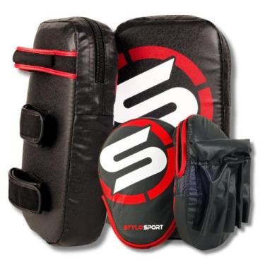 Imagem de Aparador De Chute Stylo + Manopla de Foco Vermelho - STYLO SPORT