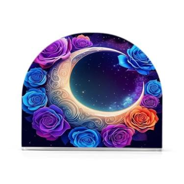 Imagem de xigua Lindo suporte de guardanapo acrílico lua rosa, porta-guardanapos para mesas cozinha restaurante decoração de casa, suporte decorativo moderno para papel de jantar guardanapos de coquetel 311