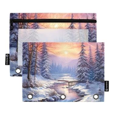 Imagem de Wassud Pacote com 2 pastas para fichário de inverno original com 3 furos, pasta organizadora para casa, escritório