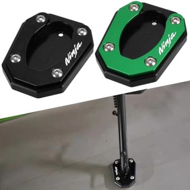 Imagem de Para NINJA 400 500 Z400 Suporte de motocicleta CNC Almofada de extensão de suporte lateral para KAW&-ASA*KI Z400 Z500 Z250 ZX4R ZX25R V.ersy-s 650 2018-2021 2022 2023 2024 20202 5 2020 6 - Preto