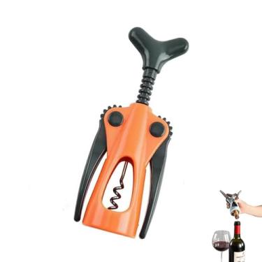 Imagem de PLAYTHROUGH Saca-rolhas de asa, abridor de garrafa de vinho ergonômico, saca-rolhas de aço inoxidável para casa, bar (laranja)