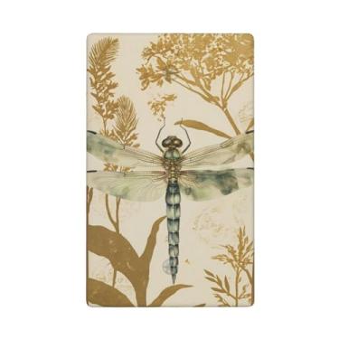 Imagem de Indokyeyqaz Placa decorativa de interruptor de luz decorativa para dispositivo libélula retrô em branco, 1 placa de interruptor e tampa de tomada 7 x 11,4 cm para cozinha, quarto, decoração de casa