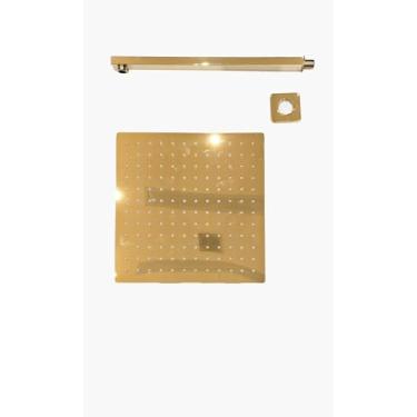 Imagem de Chuveiro de Parede 30 cm Quadrado Ducha Square30 - Dourado
