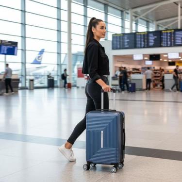 Imagem de Mala De Bordo 10 Kg Ziper Antifurto Abs 4 Rodas Padrão Anac - YQ Apice