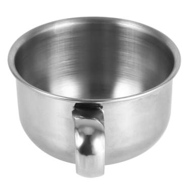 Imagem de Cosiki Tigela de Barbear Caneca de Aço Inoxidável, Ferramenta Elegante de Espuma de Limpeza, Resistente à Corrosão, Adequada para Rotina Diária de Barbear