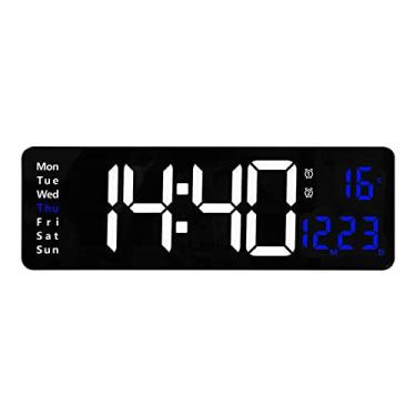 Imagem de Jectse Grande Relógio de Parede Digital, Display LED Com Função de Contagem Regressiva de Temporizador de Controle Remoto, Mostra Hora, Data, Temperatura, Dia, para Sala de Aula de (#3)
