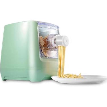 Imagem de Máquina de Macarrão Elétrica Automática Verde | 13 Moldes Intercambiáveis | Massa Fresca em Apenas 15 Minutos | Aparato de Cozinha Prático para Família (Green, 220V)