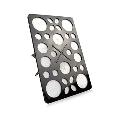 Imagem de Dioche Rack de Secagem de Pincel de Maquiagem, Suporte de Pincel Cosmético Acrílico de 28 Furos Com Design Multifuncional, para Organizar Pincéis de Unhas, Canetas, Joias, Produtos de (BLACK)