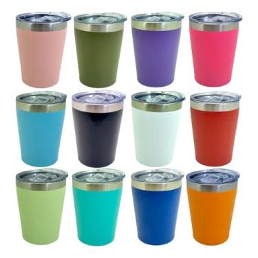 Imagem de Copo Térmico em Aço Inox, 260ml, Parede Dupla com Isolamento a Vácuo, Tampa com Vedação em Silicone, Livre de BPA, Prata