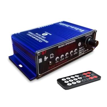 Imagem de Mini amplificador de potência Bluetooth 5.0, mini receptor de potência HiFi 200W + 200W 2 canais