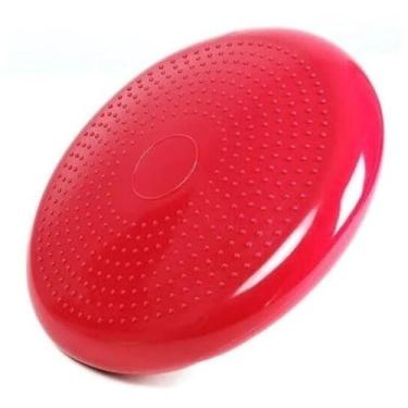 Imagem de Disco de Equilíbrio Inflável, PVC, 33x8cm, Capacidade 150kg, com Bomba Manual, Azul e Vermelho Sortido, para Yoga, Pilates e Exercícios