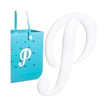 Imagem de Decoração De Letras Do Alfabeto 3D Brancas Para Bolsa De Mão Acessório