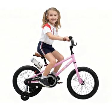 Imagem de WinHope Bicicleta infantil, bicicleta para iniciantes com rodas de treinamento e assento ajustável, fácil de andar de equilíbrio a pedal, bicicleta de aprendizagem, 30 a 50 cm para meninos e meninas