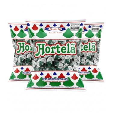 Imagem de Bala De Hortelã Santa Fé 3 Pacote Com 600g Kits na Web
