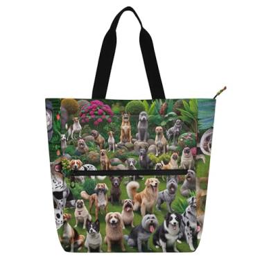 Imagem de Bolsas de trabalho femininas engraçadas de papoula de lona com zíper, bolsa de praia, bolsas infantis fofas, presente para amantes de livros