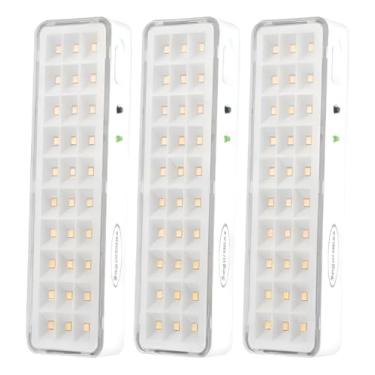 Imagem de Kit com 3 Unidades Luminária de Emergência Segurimax 30 LEDs, Super Slim, Uso Interno, Autonomia até 6 horas Bivolt