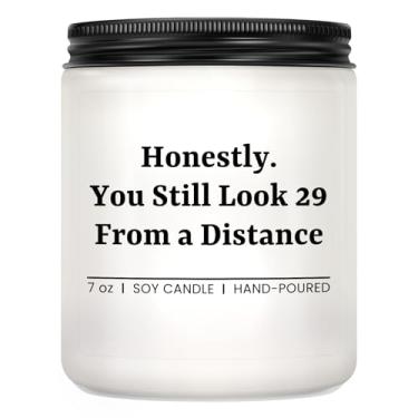 Imagem de kedofa Presentes de aniversário de 30 anos para mulheres e homens – Presentes de aniversário engraçados para amigas, irmãs, chefe, coweoker, felizes 30 anos – Vela perfumada de lavanda