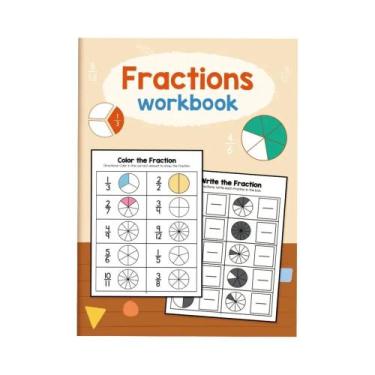 Imagem de Livro De Exercícios De Frações Montessori Para Matemática Do Ensino Fu