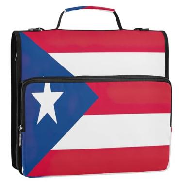 Imagem de Fichários com zíper com bandeira de Porto Rico, fichário organizador escolar