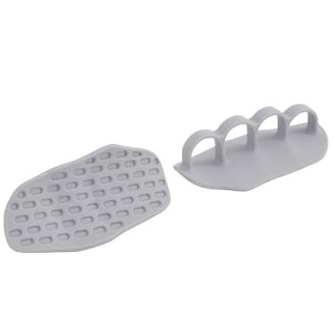 Imagem de SPYMINNPOO Apertos de Treino Antiderrapantes, Apertos de Mão Ergonômicos para Levantamento de Peso Com Ventosas para Pull Ups, Levantamento Terra e Exercícios de Barra (Cinza)