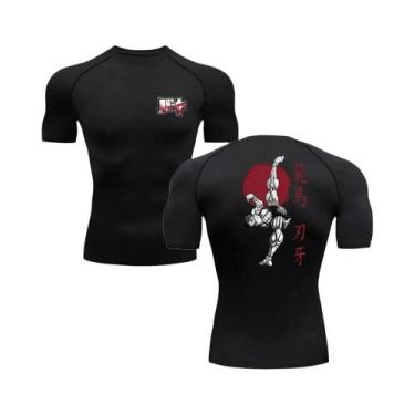 Imagem de Camiseta De Fitness Masculina Anime Baki Hanma Para Academia MMA Boxe 