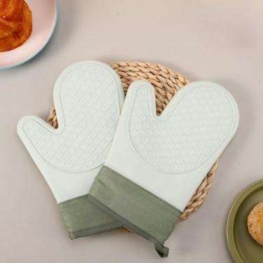 Imagem de Luvas Resistentes ao Calor para Cozinha, Adequadas para Uso Com Fornos, FogõEs, Churrasqueiras ao Ar Livre Ou Grelhas.(verde menta(2pcs))