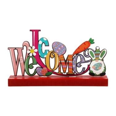 Imagem de Ornamentos de Mesa Madeira para Páscoa Temática Coelho Centro Decorativo Festa Casa Artesanato em Decoração Ambiente Festivo Ótimo Presente Base Estáv