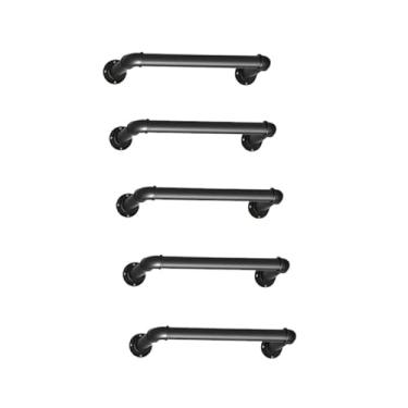 Imagem de Escada de metal montada na parede – Sótão resistente, escada de saída do poço da janela do porão, trailer, loft, dormitório – altura ajustável para uso doméstico e comercial (preto, escada de 5