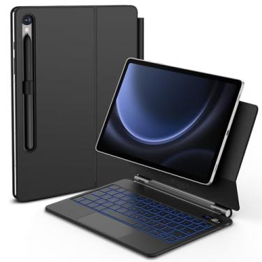 Imagem de BETTDOW Capa com Teclado e Trackpad para Samsung Galaxy Tab S10 FE Plus 13.1 Inch 2025, Tab S10 FE+ de 13.1 polegadas SM-X620, SM-X626, SM-X626B,Teclado com LCD Display