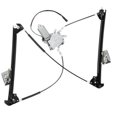 Imagem de Obaee Regulador de janela elétrica do lado do passageiro dianteiro direito 748-473 com motor compatível com Chevrolet Corvette 1997 1998 1999 2000 2001 2004, substitui OE 10344132, 15781690