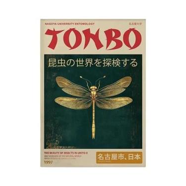 Imagem de Pôster De Arte De Parede Em Lona Vintage Com Gato Tigre Japonês E Toca