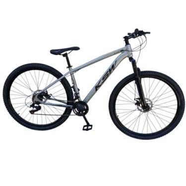 Imagem de Bicicleta Aro 29 KSW XLT 21 V MTB Index Disco Mecânico Suspensão 80mm Unissex (Prata/Preto, 19)