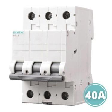 Imagem de Disjuntor 5sl13407mb tripolar 3p curva c 40a siemens