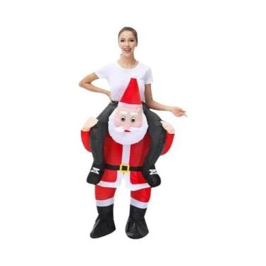 Imagem de Fantasia Inflável De Natal Para Adultos Papai Noel Boneco De Neve Home