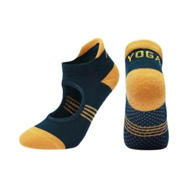 Imagem de Meias De Pilates E Yoga Femininas Respiráveis Antiderrapantes Sem Cost