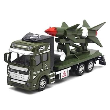 Imagem de 1/64 Scale Military Rocket Missile Launcher Truck Vehicle 4D Model Metal Alloy Fighter Military Model Diecast Tank Model for Collection